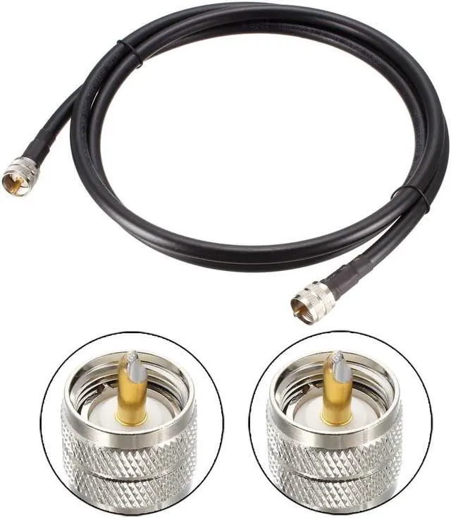 Alt view image 2 of 4 - RG8U Coaxial Cable with Pl-259 Male Connectors for CB/Ham Radio 6 Ft