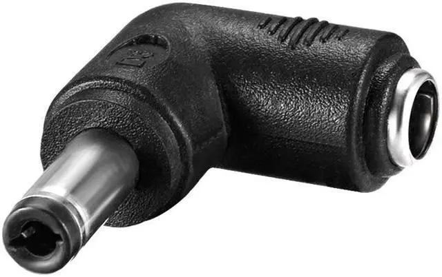 Main image of DC Power Connector 90 Degree Right Angle 5.5mm x 2.5mm Male to 5.5mm x 2.1mm Female Coupler Adapter Converter 15Pcs