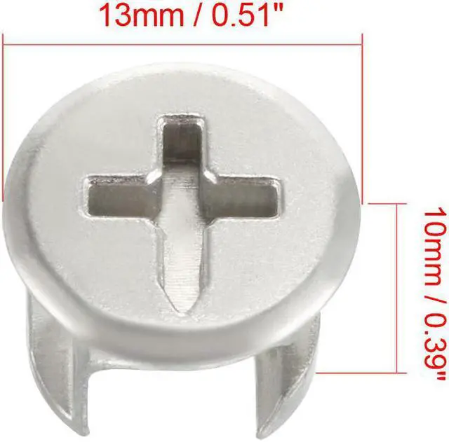 Alt view image 2 of 6 - 20 Pcs Furniture Connecter Cam Lock Fittings 13mm x 11mm for Cabinet Drawer Dresser and Wardrobe Furniture Panel Connecting