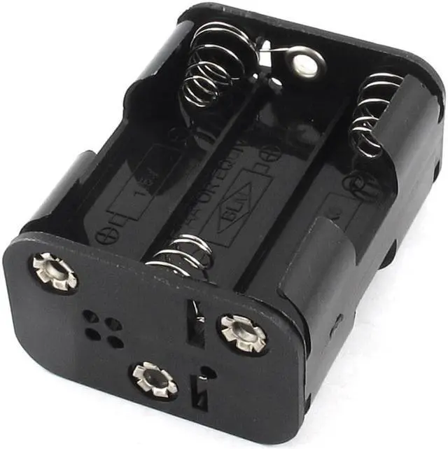 Alt view image 2 of 2 - Double Side 6 x 1.5V AA Battery Holder Storage Case Box Black 4Pcs