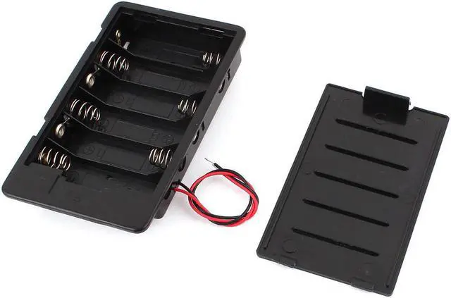 Main image of Plastic In Series 6 x AA 1.5V Battery Holder Storage Case w Cover