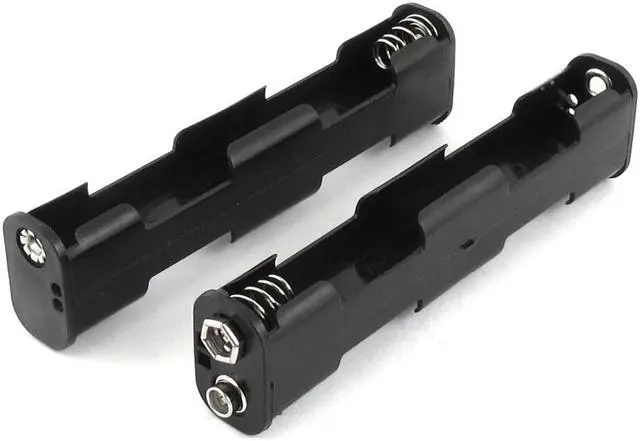 Main image of Plastic Double Side 4 x 1.5V AA Battery Holder Storage Box 2 Pcs Black