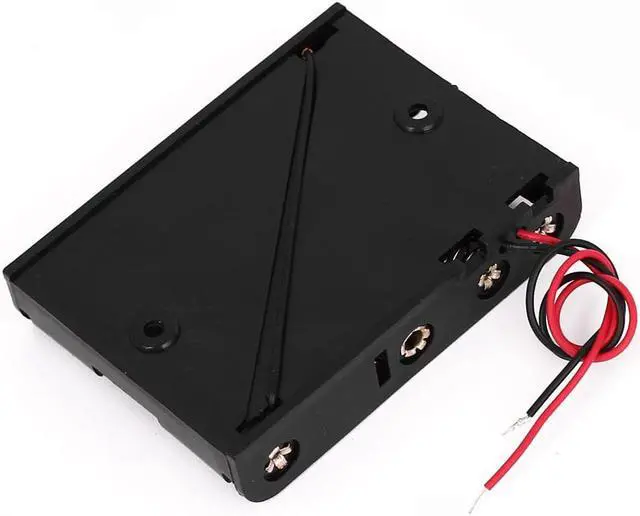 Alt view image 2 of 2 - Plastic Shell 5 x 1.5V AA Battery Holder Storage Box w Wire 2pcs Black