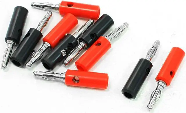Main image of Audio Speaker Cable Red Black Screw Type Banana Connector 10 Pcs