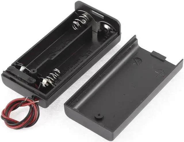 Alt view image 2 of 3 - Dual Wire Leads ON/OFF Switch 2 x 1.5V AA Battery Holder Case Box
