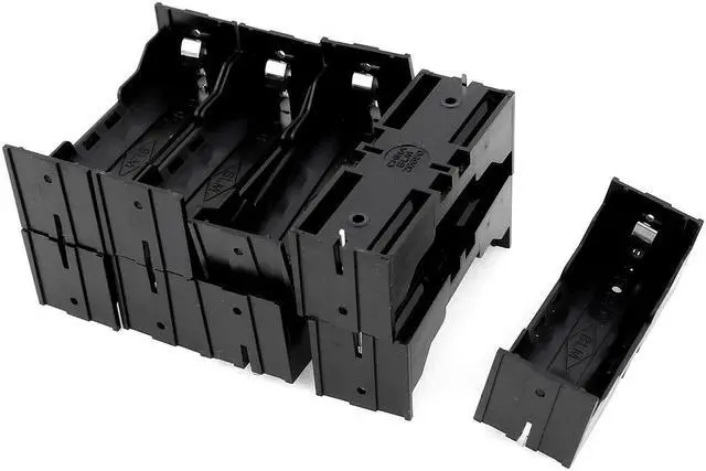 Main image of Plastic Single 26650 Battery Holder Case Storage Box 9Pcs Black
