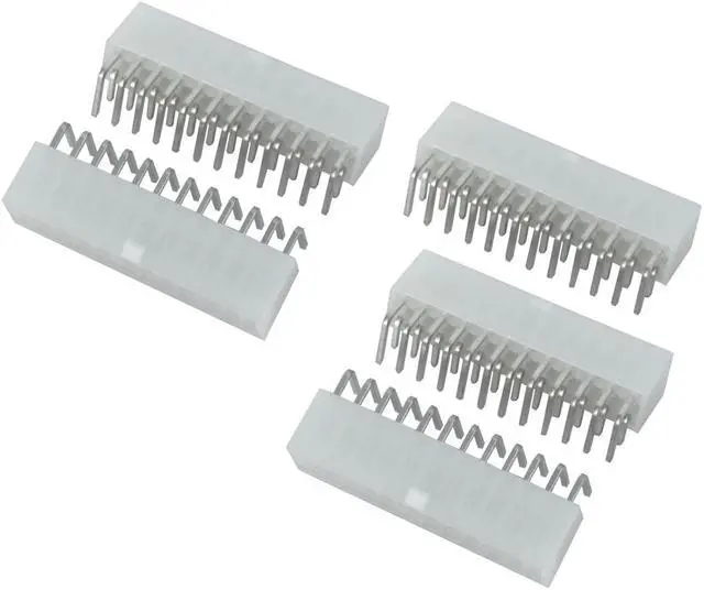 Main image of 5 x White Plastic Module PSU 24 Pins Plug Terminal ATX Connector Adapter