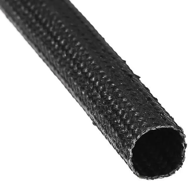 Alt view image 4 of 5 - Insulation Braid Sleeve, 16.4Ft-6mm High TEMP Silicone Fiberglass Sleeve Black