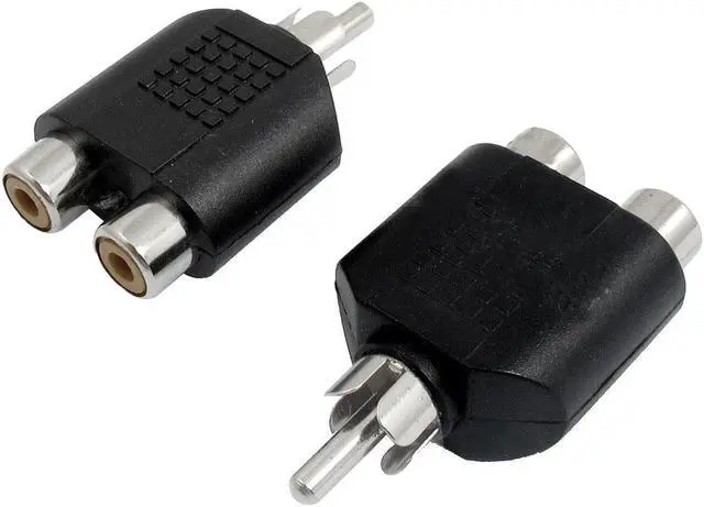 Main image of RCA AV Audio Y Splitter Adapter 1 Male to 2 Female 2 Pcs