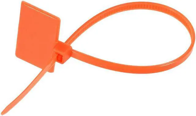 Alt view image 3 of 3 - Cable Zip Ties 6 Inch Label Tag Mark Self-Locking Nylon Wire Strap Orange 80pcs
