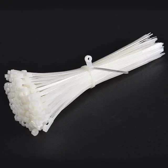 Alt view image 3 of 4 - Mount Head Cable Zip Ties 8 Inch Screw Hole Nylon Wire Strap White 50pcs