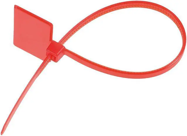 Alt view image 3 of 3 - Cable Zip Ties 6 Inch Label Tag Mark Self-Locking Nylon Wire Strap Red 80pcs