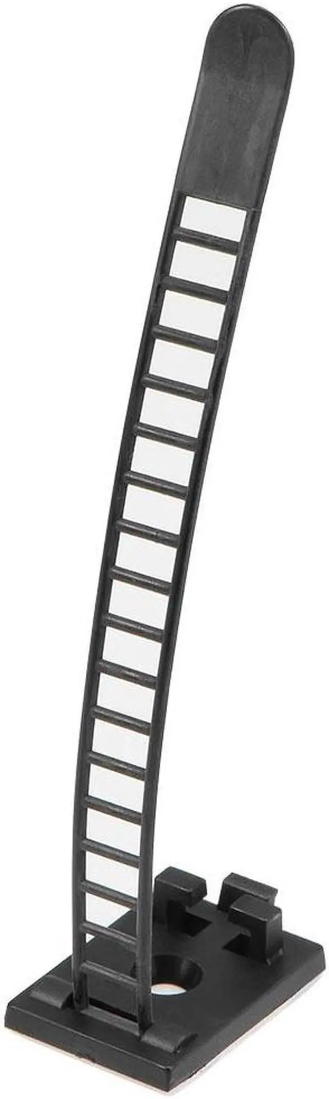 Alt view image 4 of 4 - Adjustable Self Adhesive Cable Clips Wire Organizer W Optional Screw Mount for Electric Wiring Fasten Cable Tie 91x8mm Black 25pcs