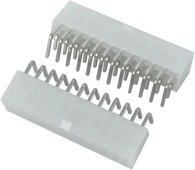 Alt view image 2 of 4 - 5 x White Plastic Module PSU 24 Pins Plug Terminal ATX Connector Adapter