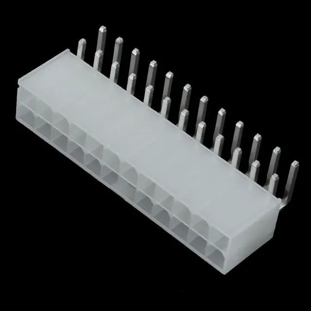 Alt view image 3 of 4 - 5 x White Plastic Module PSU 24 Pins Plug Terminal ATX Connector Adapter