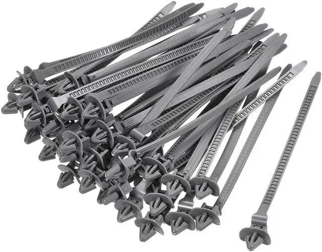 Main image of Cable Zip Ties 4.7 Inch Push Mount Winged Nylon Wire Cord Strap Grey 120pcs