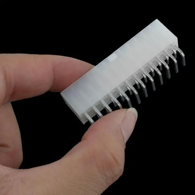 Alt view image 4 of 4 - 5 x White Plastic Module PSU 24 Pins Plug Terminal ATX Connector Adapter