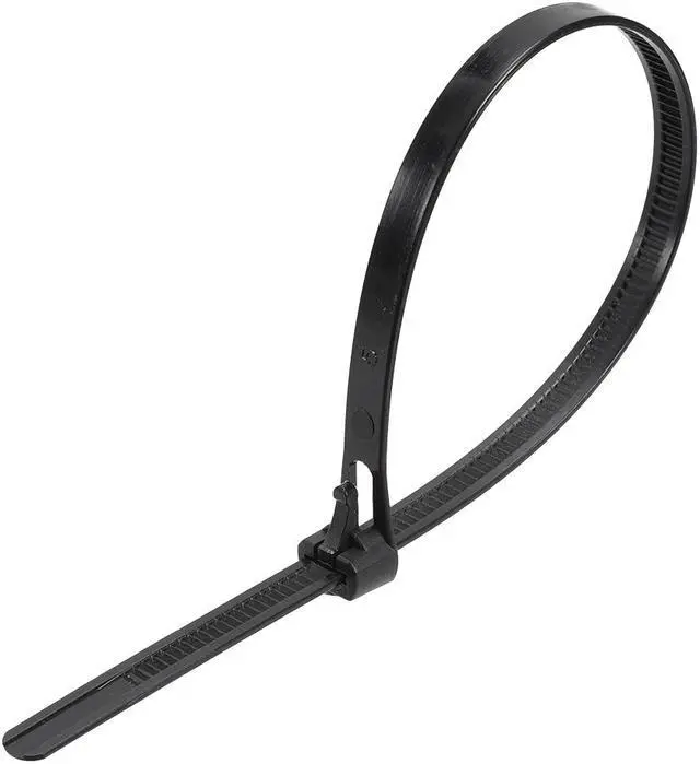 Main image of Reusable Cable Zip Ties 12 Inch Releasable Nylon Wire Slipknot Strap Black 30pcs