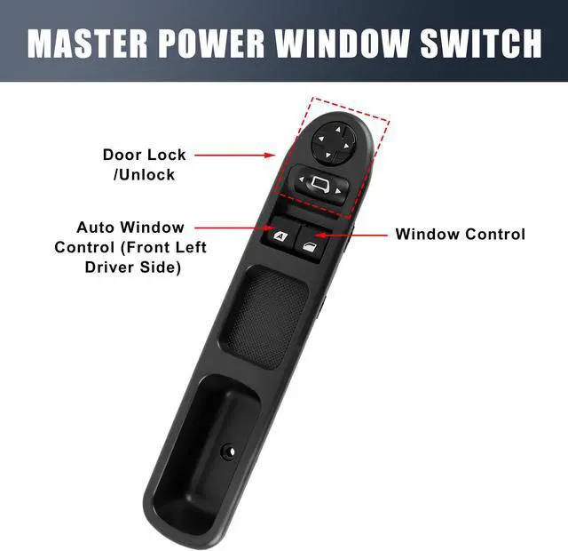 Alt view image 3 of 6 - 6554.QC Car Master Power Window Control Switch for 2009-2013 Peugeot 207