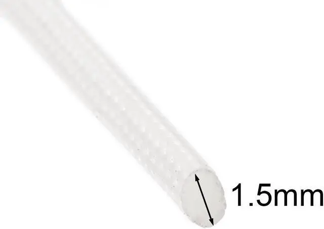 Alt view image 3 of 4 - Insulation Braid Sleeve, 29.5Ft-1.5mm Silicone Fiberglass Sleeve White