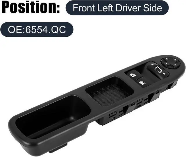 Alt view image 2 of 6 - 6554.QC Car Master Power Window Control Switch for 2009-2013 Peugeot 207