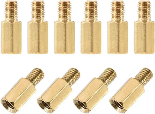 Main image of M5x12mm+7mm Male-Female Brass Hex PCB Motherboard Spacer Standoff for FPV Drone Quadcopter, Computer & Circuit Board 10pcs