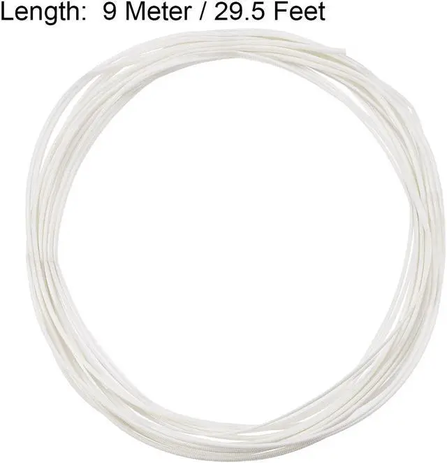 Alt view image 2 of 4 - Insulation Braid Sleeve, 29.5Ft-1.5mm Silicone Fiberglass Sleeve White