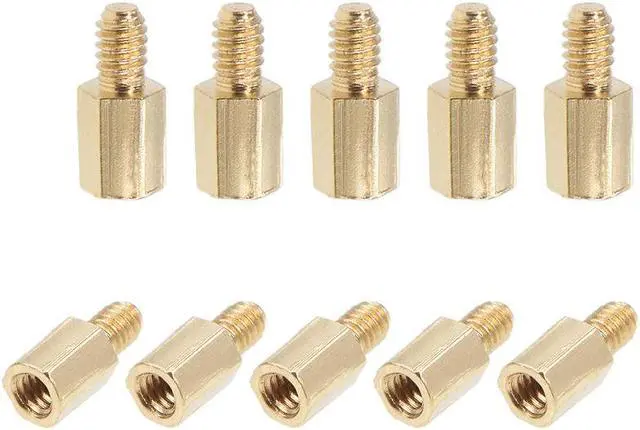 Main image of M2x4mm+3mm Male-Female Brass Hex PCB Motherboard Spacer Standoff for FPV Drone Quadcopter, Computer & Circuit Board 10pcs