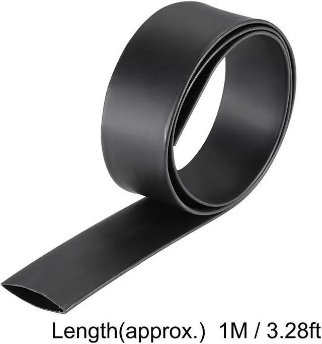Alt view image 4 of 6 - Heat Shink Tubing, 1"(25mm) Dia 42mm Flat Width 3:1 Ratio Shrinkable Tube Cable Sleeve 1m - Black