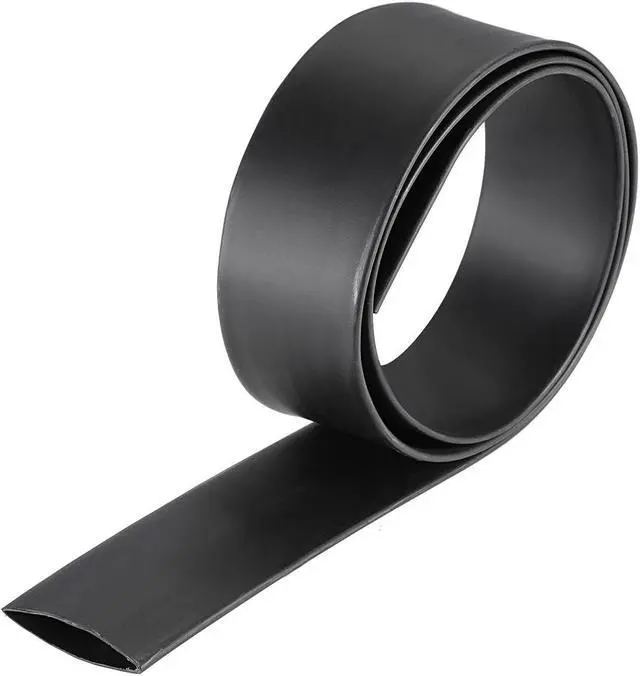Main image of Heat Shink Tubing, 1"(25mm) Dia 42mm Flat Width 3:1 Ratio Shrinkable Tube Cable Sleeve 1m - Black