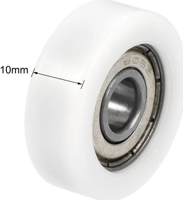Alt view image 3 of 4 - 608ZZ Ball Bearing Guide Pulley Roller Round Wheel 8x30x10mm Double Metal Shielded (GCr15) Chrome Steel Bearings 2pcs