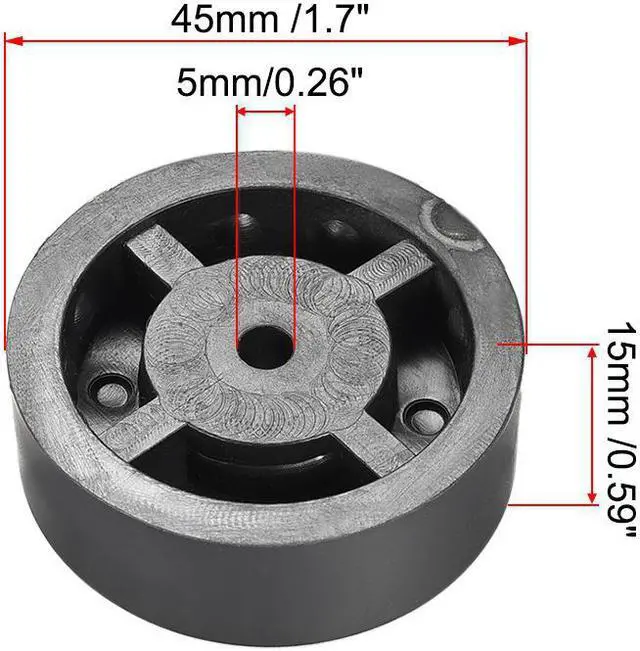 Alt view image 3 of 3 - 8 Pcs D45xH15mm Rubber Feet Anti-Vibration Base Pad Stand for Speaker Guitar Amplifier HiFi