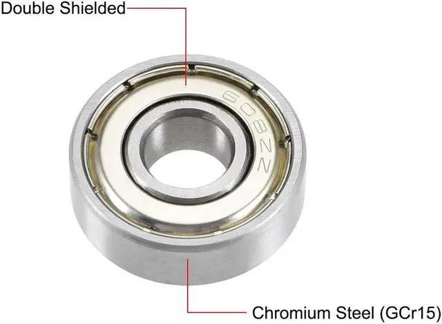 Alt view image 2 of 4 - 608ZZ Deep Groove Ball Bearings 8mm x 22mm x 7mm Double Shielded Chrome Steel P4(ABEC7) 10pcs
