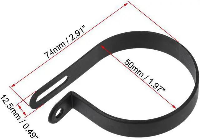 Alt view image 3 of 5 - Cable Clips Wire Holder R Type Clamp Fastener 50mm for Home Office Cords Management Black 20Pcs