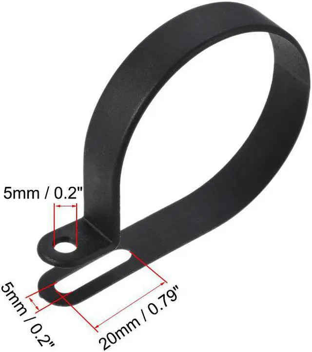 Alt view image 4 of 5 - Cable Clips Wire Holder R Type Clamp Fastener 50mm for Home Office Cords Management Black 20Pcs