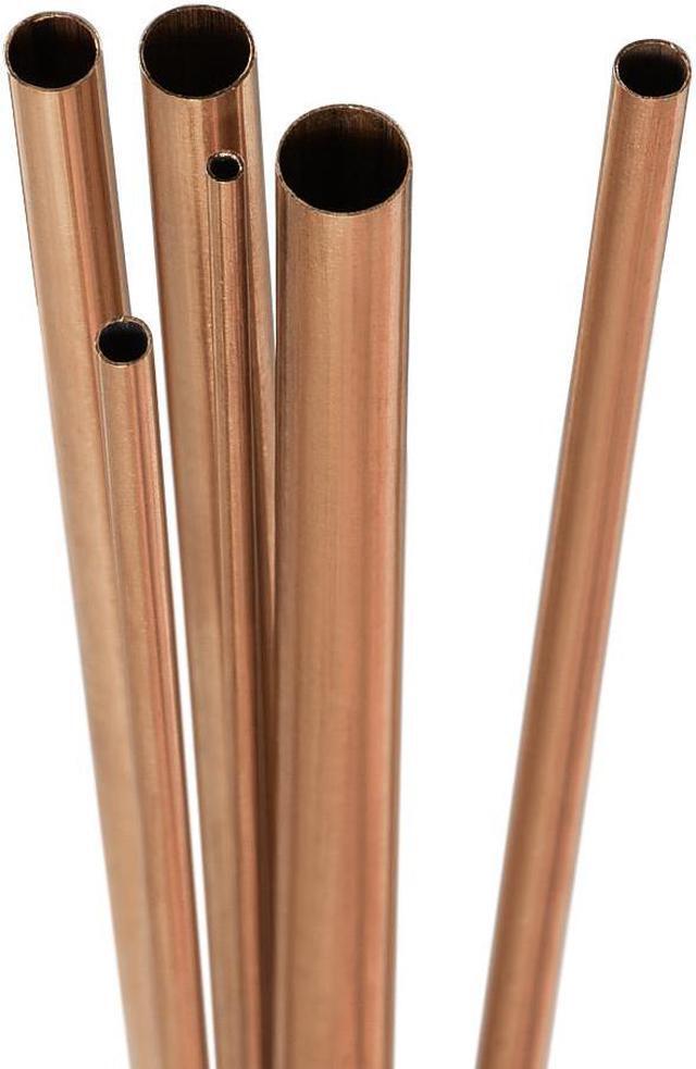 Alt view image 4 of 5 - Copper Tube, 2mm 3mm 4mm 5mm 6mm 7mm OD x 0.2mm Wall Thickness 300mm Length Seamless Round Pipe Tubing, Pack of 6