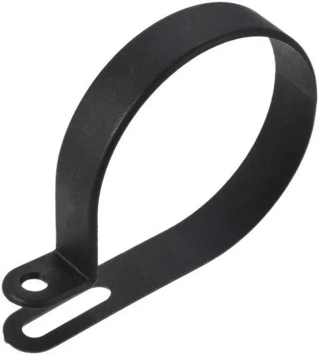 Main image of Cable Clips Wire Holder R Type Clamp Fastener 50mm for Home Office Cords Management Black 20Pcs