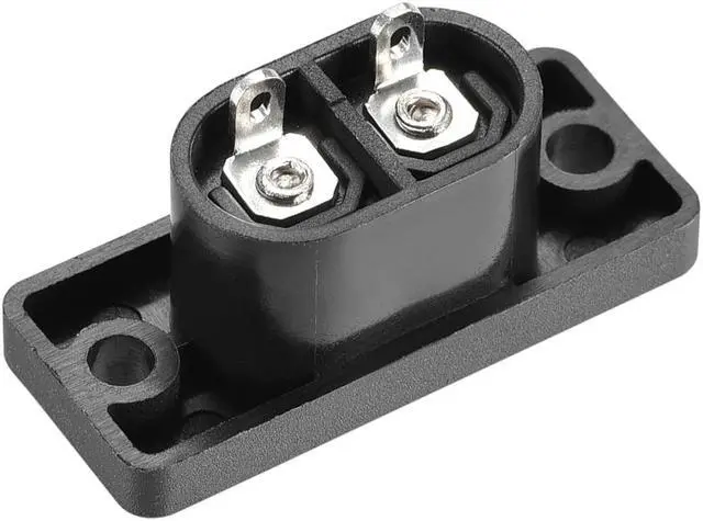 Alt view image 4 of 5 - C8 Panel Mount Plug Adapter AC 250V 10A 2 Pins IEC Inlet Module Plug Power Connector Socket Straight with 2 Wire 2pcs