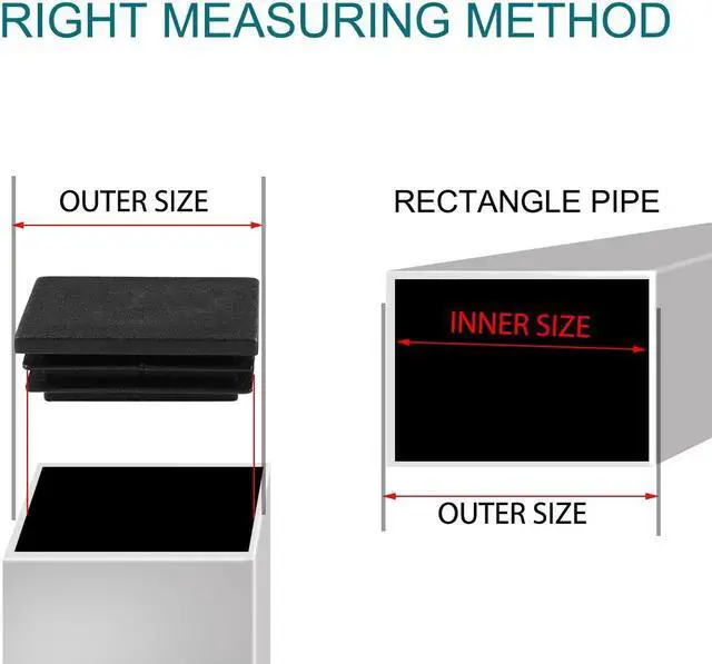Alt view image 3 of 7 - 24pcs 20 x 40mm Plastic Rectangle Ribbed Tube Inserts End Cover Cap Furniture Chair Table Feet Floor Protector
