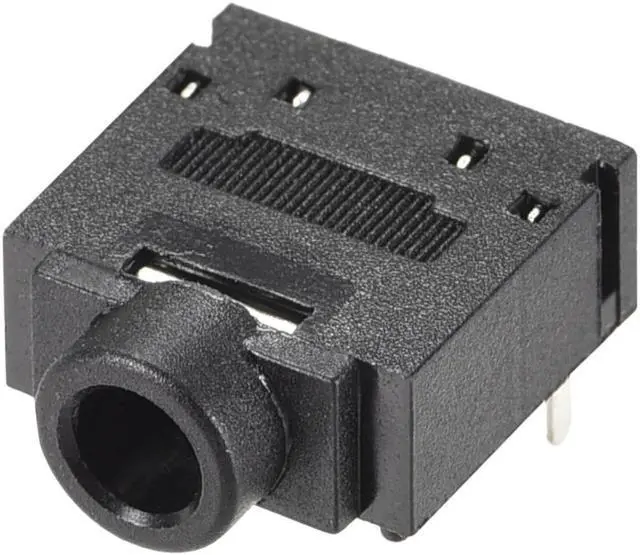 Main image of 3.5mm Headphone Jack Female Audio Socket Connector Stereo 5 Pins Plastic PCB Mount Black 15pcs