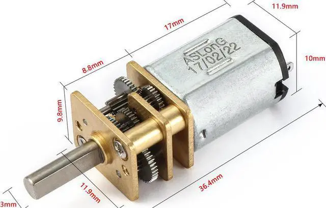 Alt view image 2 of 6 - DC 3V 50RPM Micro Gear Box Speed Reduction Motor Electric Geared Motor