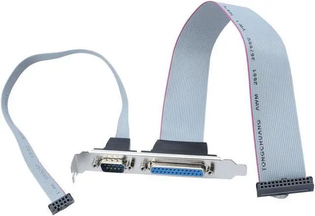 Main image of DB25 to IDC 26p + DB 9 to IDC 10p Com Port Motherboard Cable Slot Panel