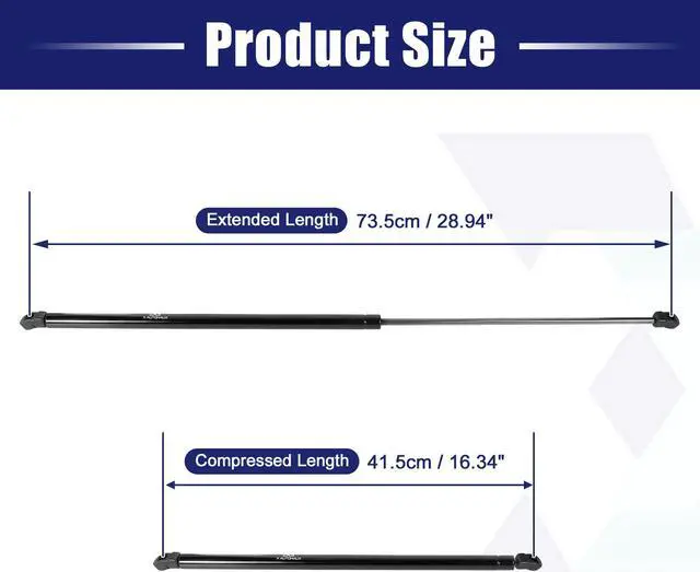 Alt view image 3 of 5 - 2pcs Front Hood Lift Supports Struts Shocks Gas Spring SG229026B for Toyota Sequoia 2008-2014