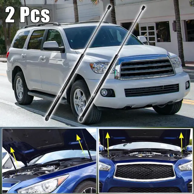 Alt view image 2 of 5 - 2pcs Front Hood Lift Supports Struts Shocks Gas Spring SG229026B for Toyota Sequoia 2008-2014