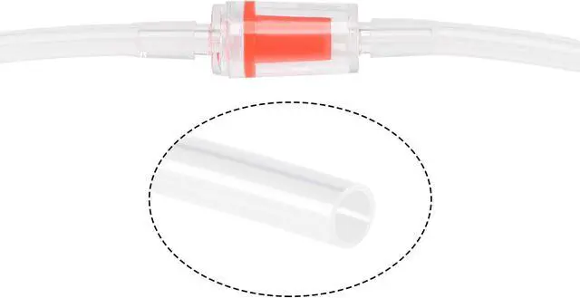 Alt view image 2 of 4 - Silicone Tubing 4mm ID 6mm(1/4") OD 2.5m Aquarium Pump Air Hose Water Pipe Silicone Rubber Tube Clear with 3pcs Check Valves