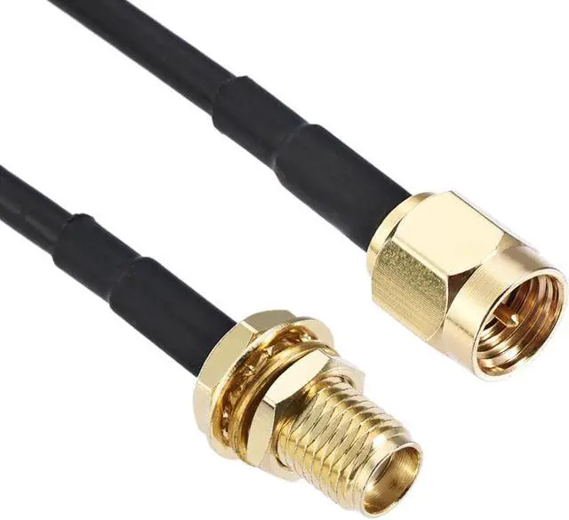 Alt view image 3 of 5 - SMA Male to SMA Female Bulkhead Antenna Cable RF RG174 Coax Cable 10M/32.8 Ft