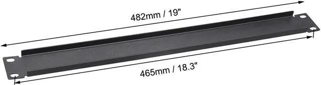 Alt view image 2 of 4 - 1U Blank Rack Panel - Metal Rack Mount Filler Panel for 19-Inch Server Rack Enclosure or Cabinet - Black