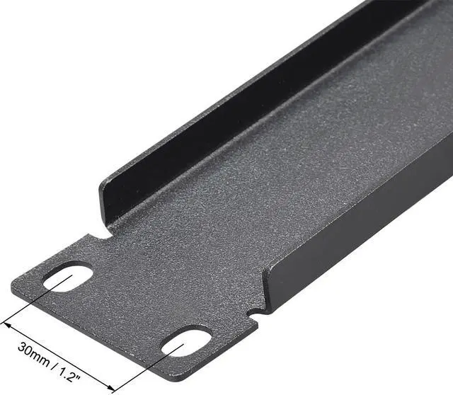 Alt view image 3 of 4 - 1U Blank Rack Panel - Metal Rack Mount Filler Panel for 19-Inch Server Rack Enclosure or Cabinet - Black
