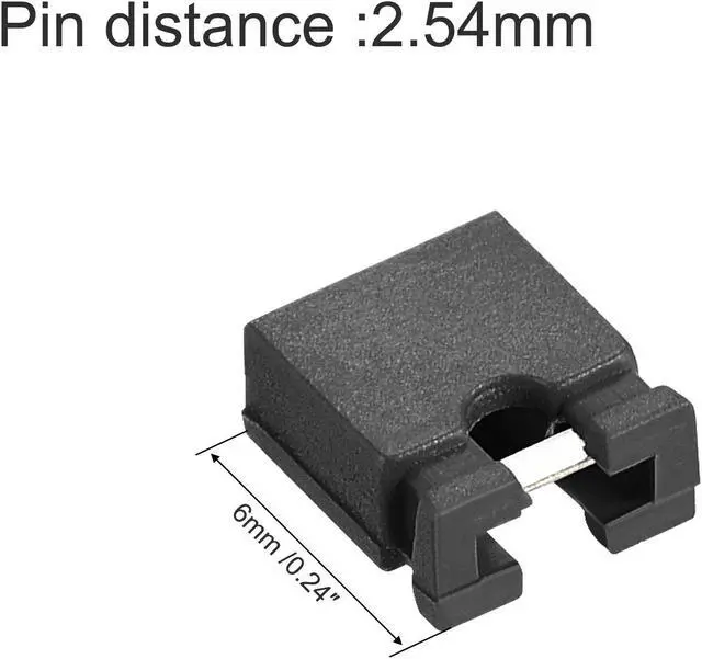 Alt view image 2 of 5 - 30pcs 2.54mm Standard Pin Header Jumper Cap Short Circuit Connection Cap Mini Micro Jumper Bridge Plug Black