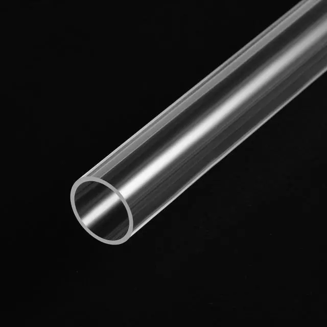 Alt view image 3 of 5 - 2pcs Clear Rigid Acrylic Pipe 13mm ID x 15mm OD x 0.5m, 1mm Wall Round Tube